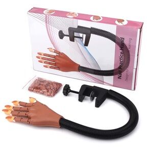 Flexible Nail Practice Hand with Clamp